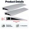 17.72-Inch Modular Aluminum Ramp for Doorway Transitions – 2-Piece Anti-Slip