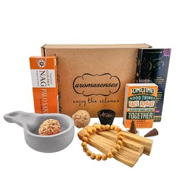 Aromasenses Palo Santo Palo Santo Natural Bracelet, Palo Santo Bracelet, Large Selection of Products by Palo Santo - Cleansing and Mental Wellbeing - Energy Cleanser (8 mm, Box 2)