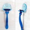 JJLFresheners Blue Suction Cup Hooks Removable Hook Razor Holder Transparent