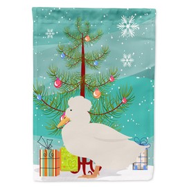 Caroline's Treasures BB9224GF Crested Duck Christmas Garden Flag, Teal Mailbox Flag Decorative Yard Flag Banner Outside Patio Artwork Yard Flower Beds, Garden Size, Multicolor