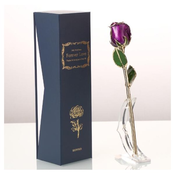 Blue Rose Dipped in Gold 24K Gold Plating Rose