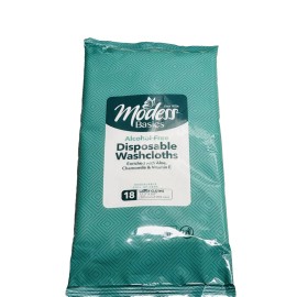 Modess Basics Disposable Washcloths  Naturally Inspired Alcohol Free-12x8Inche