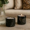 Set of 2 Black Marble Tea Light Holders – 2"