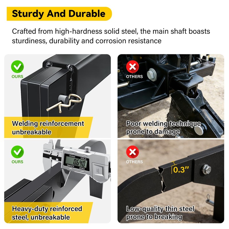 Heavy Duty Hitch Mounted Trencher 3 Point Hitch Subsoiler Lawn