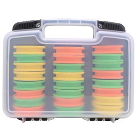 Yuecoom 24pcs Eva Fishing Line Storage Spools, Spool Tackle, Fishing Line Storage, Fly Fishing Equipment for Organiser, Foam Line Winder, Winding Board, Fishing Equipment