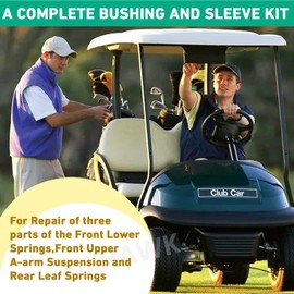 FIXHAWK Club Car Precedent Bushing Kit, Polyurethane Bushings for Front Lower Spring & Rear Leaf Spring and Upper A Arm Suspension,Suitable for Club Car Precedent 2004-Up Golf Cart.