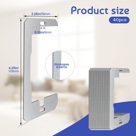 40 Pcs Wall Plate Spacer, Metal Single Gang Flush Fit Device Leveling Plates- Receptacle Spacers Shims Leveler for Wall Outlet Repair And Loose Electrical Outlet Switch Fix