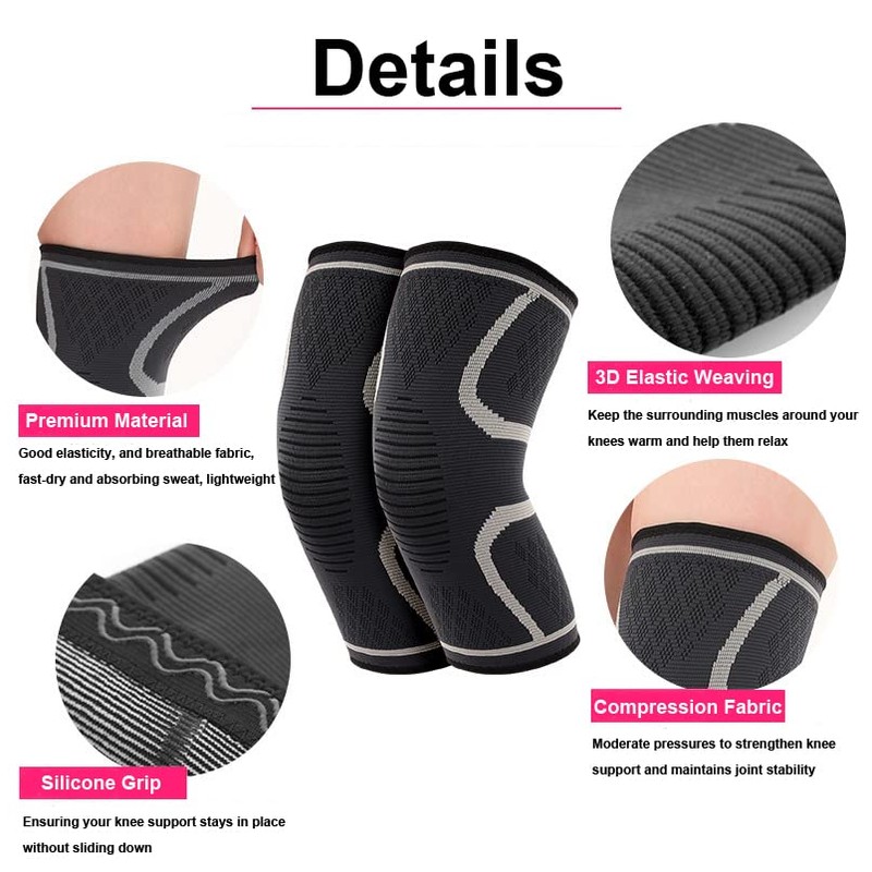 Knee Braces for Knee Pain, 2 Pack Knee Pads Knee