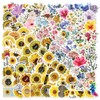 EWEISHEIT 100PCS Flower Stickers, Sunflower Motivational Design, Waterproof Vinyl, for