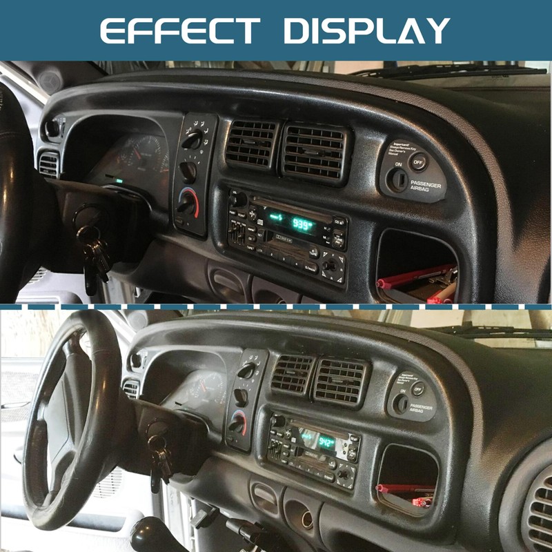 KUAFU Dash Bezel Cover Compatible with 1998-2002 Dodge Ram Truck
