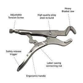 Parrot Nose Locking Plier, Cr-V Alloy Steel, Jaw Capacity 1/4" to 1-1/4"