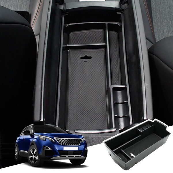 BIBIBO Centre Console Storage Box for Peugeot 3008 5008 GT