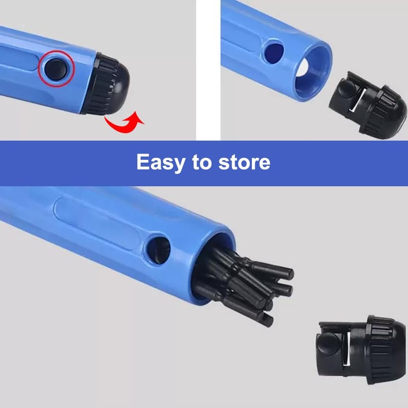 Universal deburring tool, deburrer, hand deburrer, 360° rotating blade cutting