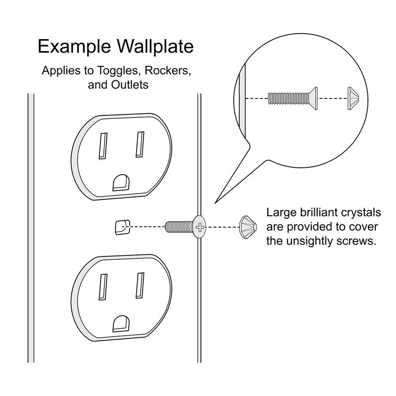 Bling Rhinestone Wall Plate Cover (Quad Rocker)