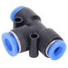 50Pcs 3‑Way Pneumatic Connector Quick PU Tube Hose Push in