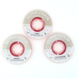 FUIODA 1 Roll/15Ft Orthodontic Dental Elastic Power Chains Dental Elastic Ultra Power Rubber Chain Long Short Closed (Red, Continuous)