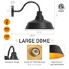 XIFEINIU 12.4" Dome Gooseneck Barn Light, Outdoor Anti-Rust&Waterproof Farmhouse Wall
