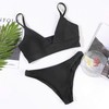Rajputana Womens Bikini Black Push Up Brazilian Two Piece Swimsuit