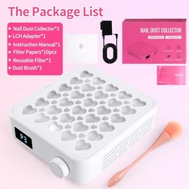 BQAN Nail Dust Collector Portable for Home & Salon - 4200RPM Vacuum with Reusable Filter, for Acrylic Drilling Dust Beginner Friendly Small Manicure Tool (White)
