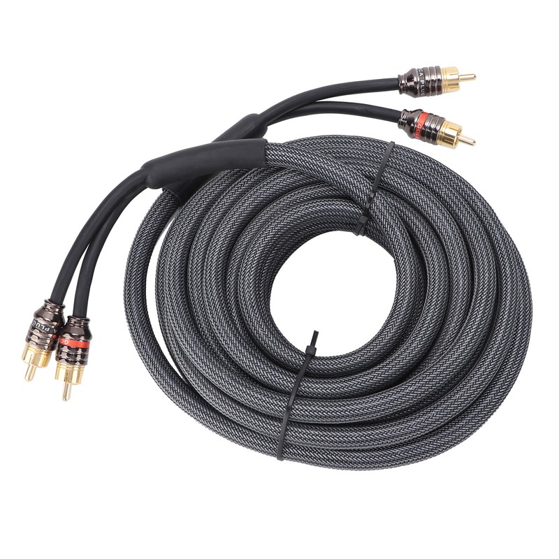 Car Audio Signal Cable Adapter 4.5m/180in Black PVC Plastic Layer