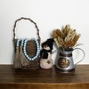 CVHOMEDECO. Wood Beads Garland with Tassels Farmhouse Rustic Wooden Prayer