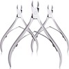 Mudder 3 Pack Silver Cuticle Trimmer Nippers Cutter Tool Stainless
