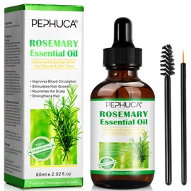Rosemary Oil for Hair Regrowth(2.02 Fl Oz),Mulitpurpose 100% Pure Rosemary Essential Oil for Hair Loss,Hair Skin Nail Nourishment,Stimulates Hair Growth,Rid of Itchy and Dry Scalp for Unisex