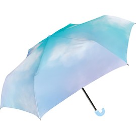 Nakatani Sheil & Sheil Children's Folding Umbrella, Milky Sky Saxophone [524-043], Hand Opening, Rib Size: 19.7 inches (50 cm), Curved Handle