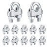 12 Pcs Wire Rope Clips Clamps, U Bolt Saddle Fastener,