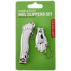 Kikkerland Hand and Foot Nail Clippers Set, Silver