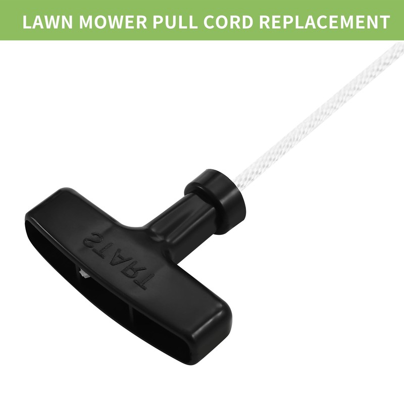 2-Pack Pull Cord 3.9 ft with Recoil Starter Handle, 4.0mm