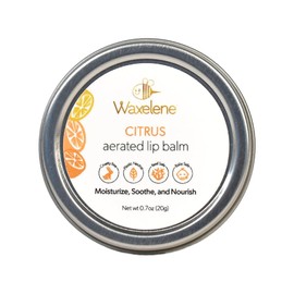 Waxelene Citrus Aerated Lip Balm Tin, Best Lip Balm Ever Organic Multipurpose Ointment Baby Eczema Dry Sensitive Skin Chapped Lips Face Moisturizer