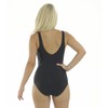 Zoggs Women's Portland Crossover Swimming Costume - Black/Light Blue, 34