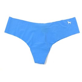 Victoria's Secret PINK No-Show Thong Panty (US, Alpha, Large, Regular, Regular, Blue)