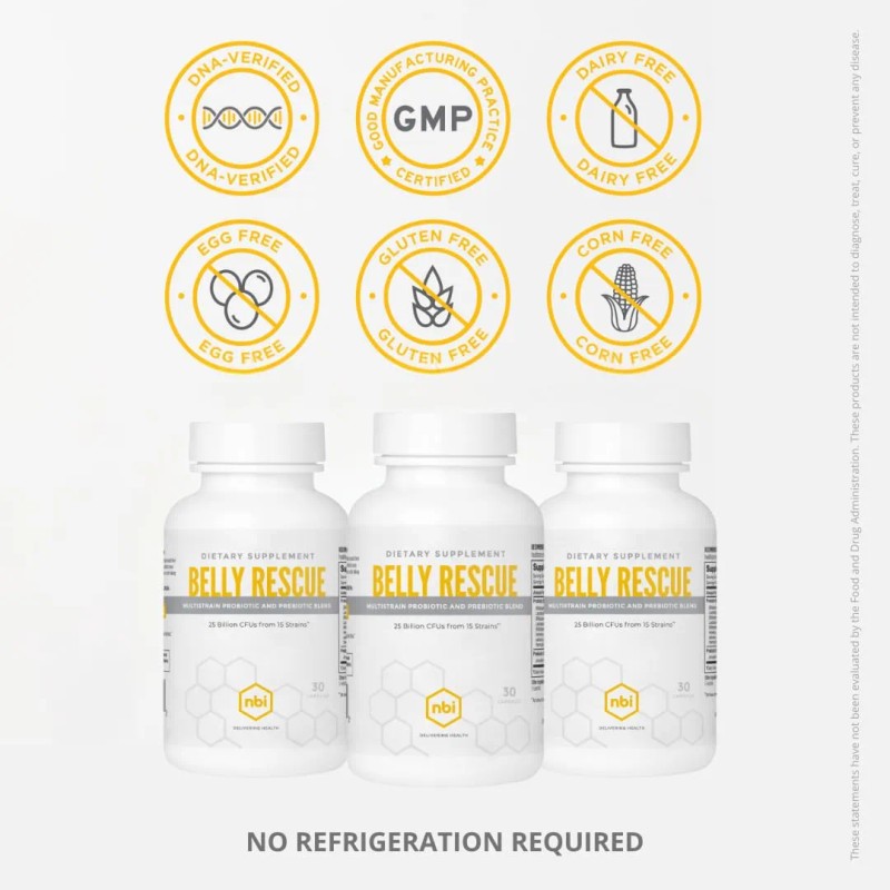 Belly Rescue Probioticos Prebióticos Caps