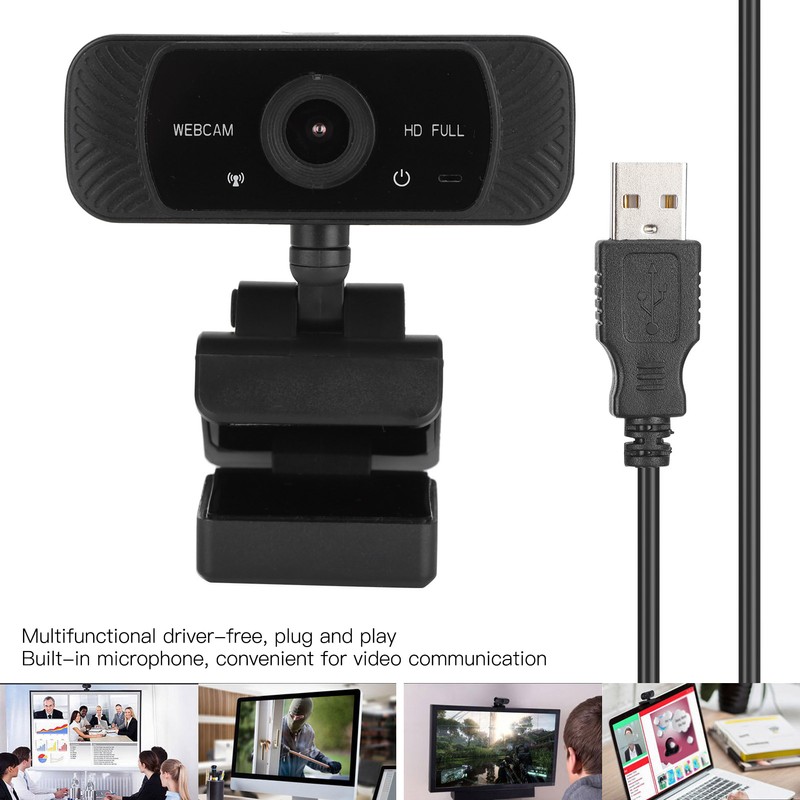 Computer Camera Webcam with Microphone for Video Conference Teacher Live