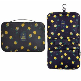 Travel Toiletry Hanging Toiletry Wash Bag with Compartment Makeup Cosmetic Toiletries Organizer Portable Collapsible Waterproof Quick Dry for Men Women and Girls for Travel, Daily Use (Black)