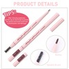 Black Eyebrow Pencil,6Pack Micro Brow Pencil Waterproof Smudgeproof,Ultra-Precise Tip Long-Lasting