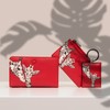 Yoshi Mother's Pride Giraffe Red Leather Zip Round Purse for