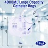4000ml Urinary Drainage Bag, 3 Pack Catheter Bags for Women