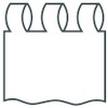 Elbersdrucke Loveletter 00 Bistro Curtain, White/Black, Semi-Transparent, 48 x 140