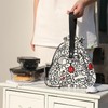 XINGNIAO Creative Graffiti Insulated Lunch Bag, Cotton Canvas Drawstring Bento