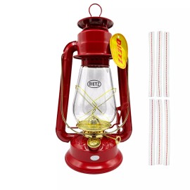 Dietz Light of Mine - Dietz #20 Junior Red and Gold Oil Lantern with 5/8" Wick Strips