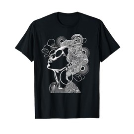 Abstract Line Art Woman Sunglasses Minimalist Fashion Modern T-Shirt