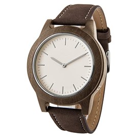Zeit-Bar Men's Radio Controlled Watch with Wooden Case, Strap.