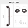 16 Inch Grab Bars for Wall Oil Brown, Safety Shower
