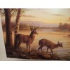 Mary Pettis Quiet Evening Whitetail Deer by Log Cabin Print