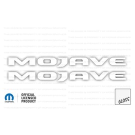 Decal Mods Mojave Hood Graphic Decal/Sticker fits Jeep Wrangler/Gladiator JL/JT (2019-2024) White Gloss CW (Set of 2) | SJ1Y1