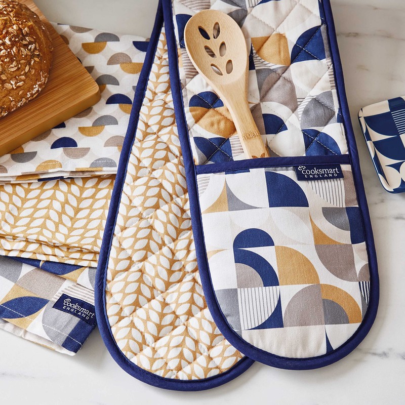 Cooksmart Double Oven Glove, Bauhaus Geo