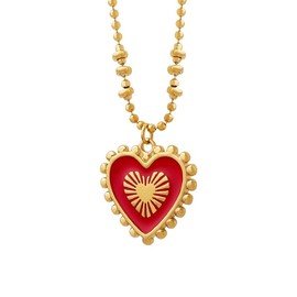 YIINHEY Necklace for Women 18K Gold Plated Heart-shaped Pendant Necklace Titanium Steel Women's Adjustable Choker Gold Necklace Gifts for Women Minimalist Fashion jewellery